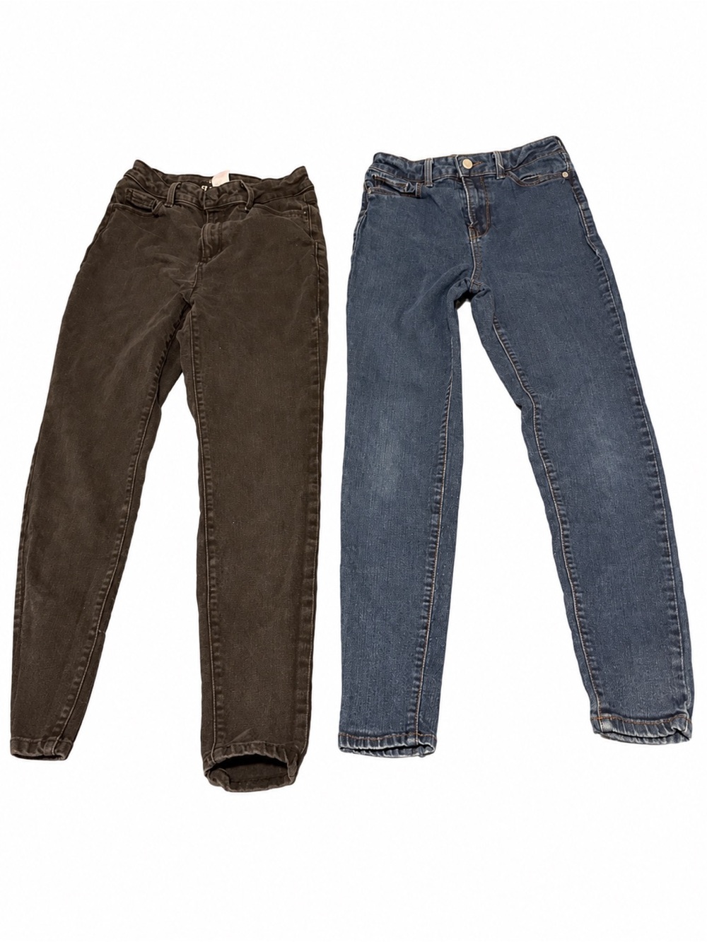 Women's Skinny Jeans Duo — Blue Denim & Brown Corduroy